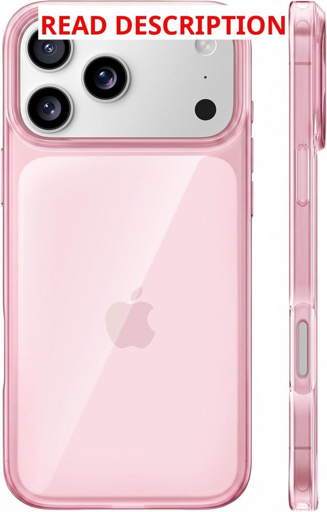 TORRAS iPhone 17 Pro Case Crystal Clear Pink