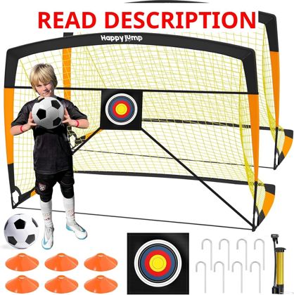 Happy Jump 7x5' & 5x3.6' Portable Soccer Goals