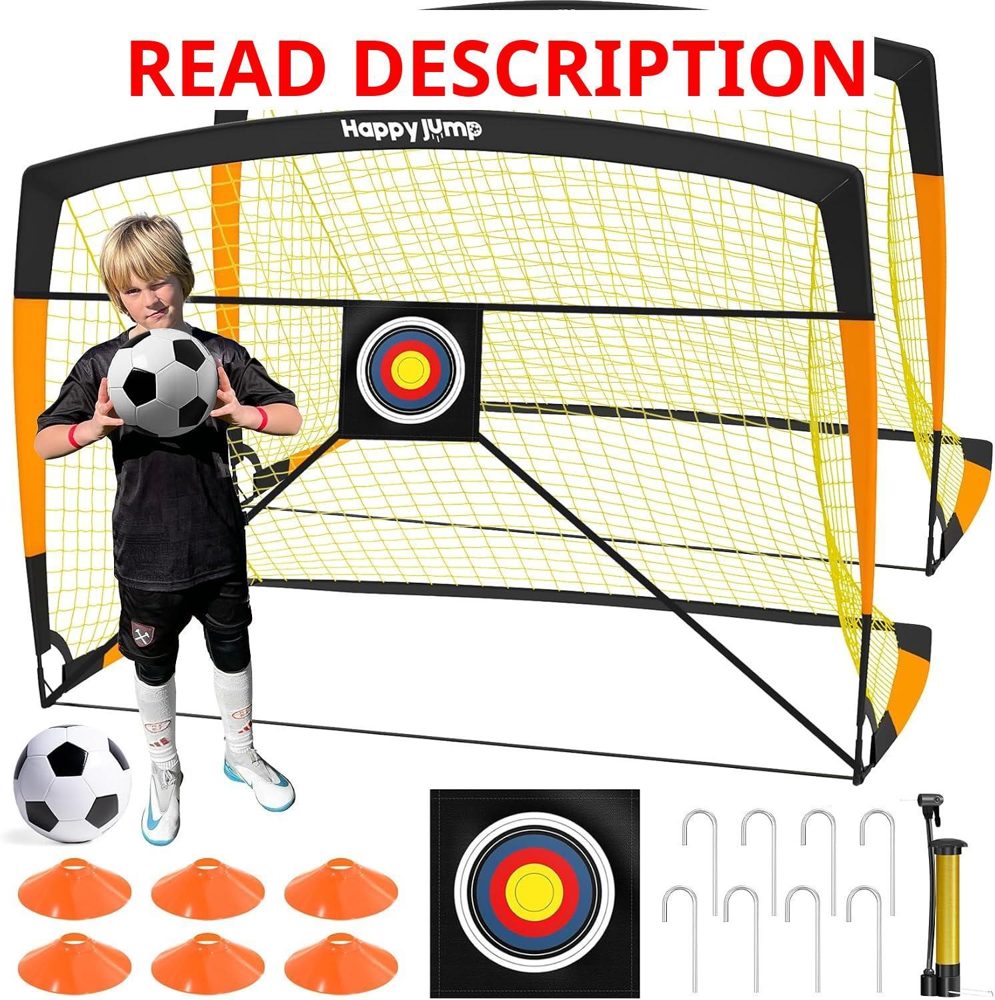 Happy Jump 7x5' & 5x3.6' Portable Soccer Goals