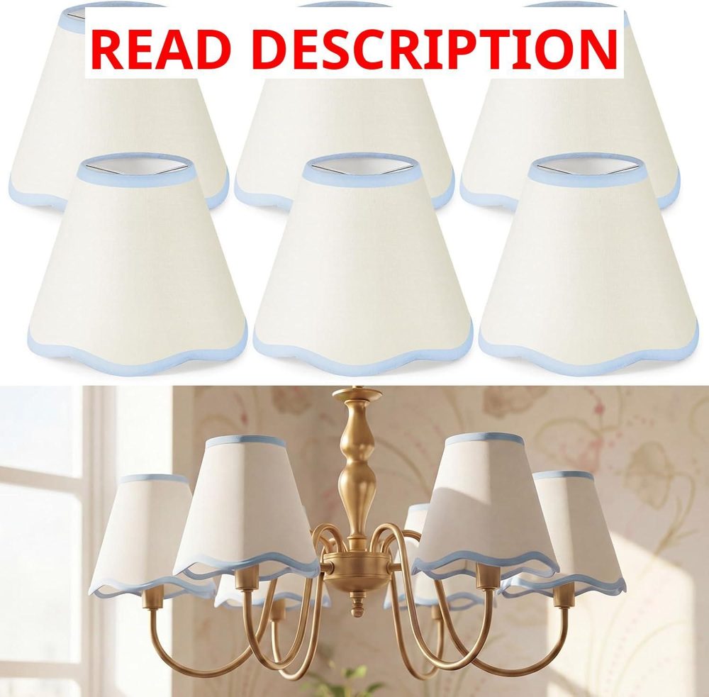 VIHOSE 6-Piece Petal Edge Lamp Shade