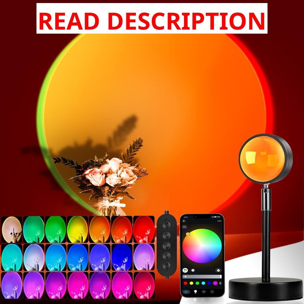LED Sunset Lamp Projector USB 180 Rotation