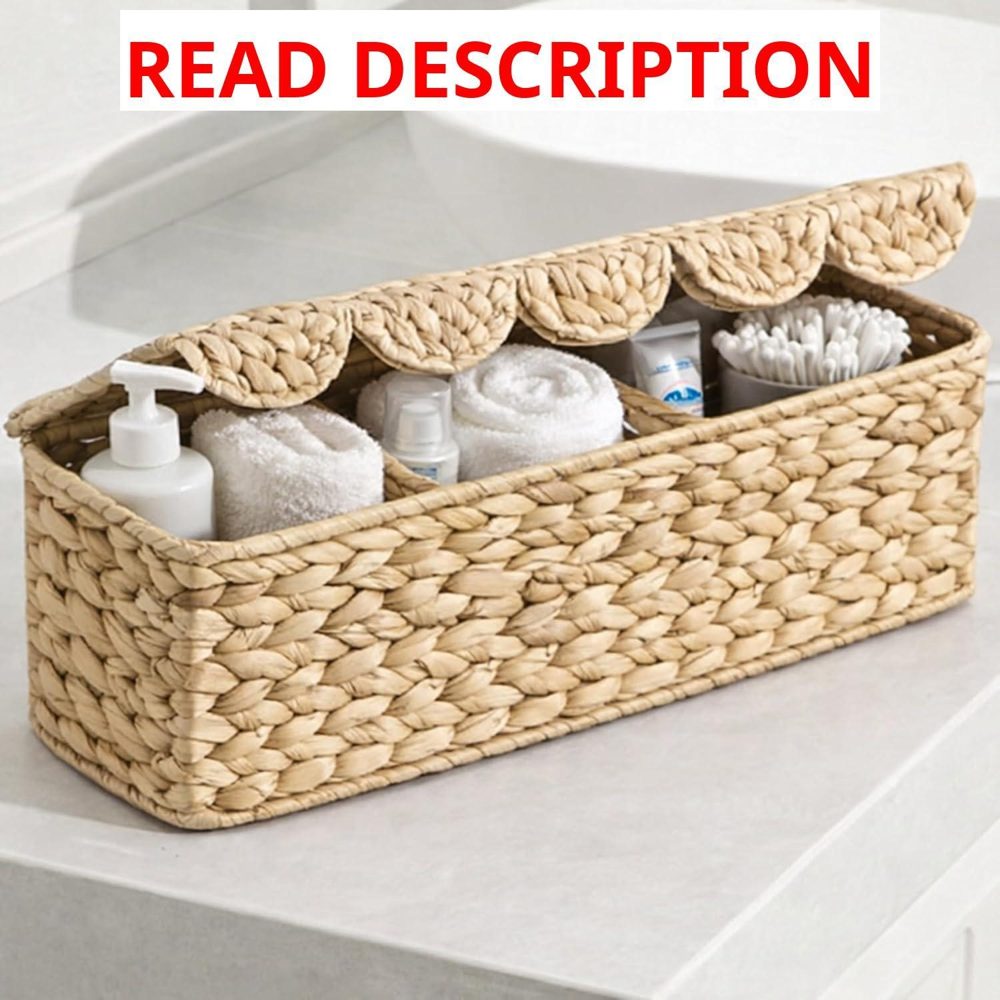 Qinyoung Woven 3-Compartment Storage Basket