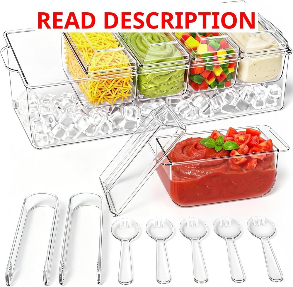 ARSTPEOE Condiment Tray with Removable Trays
