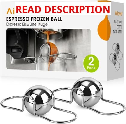 AIEVE 2 Pack Espresso Cooling Ball Steel