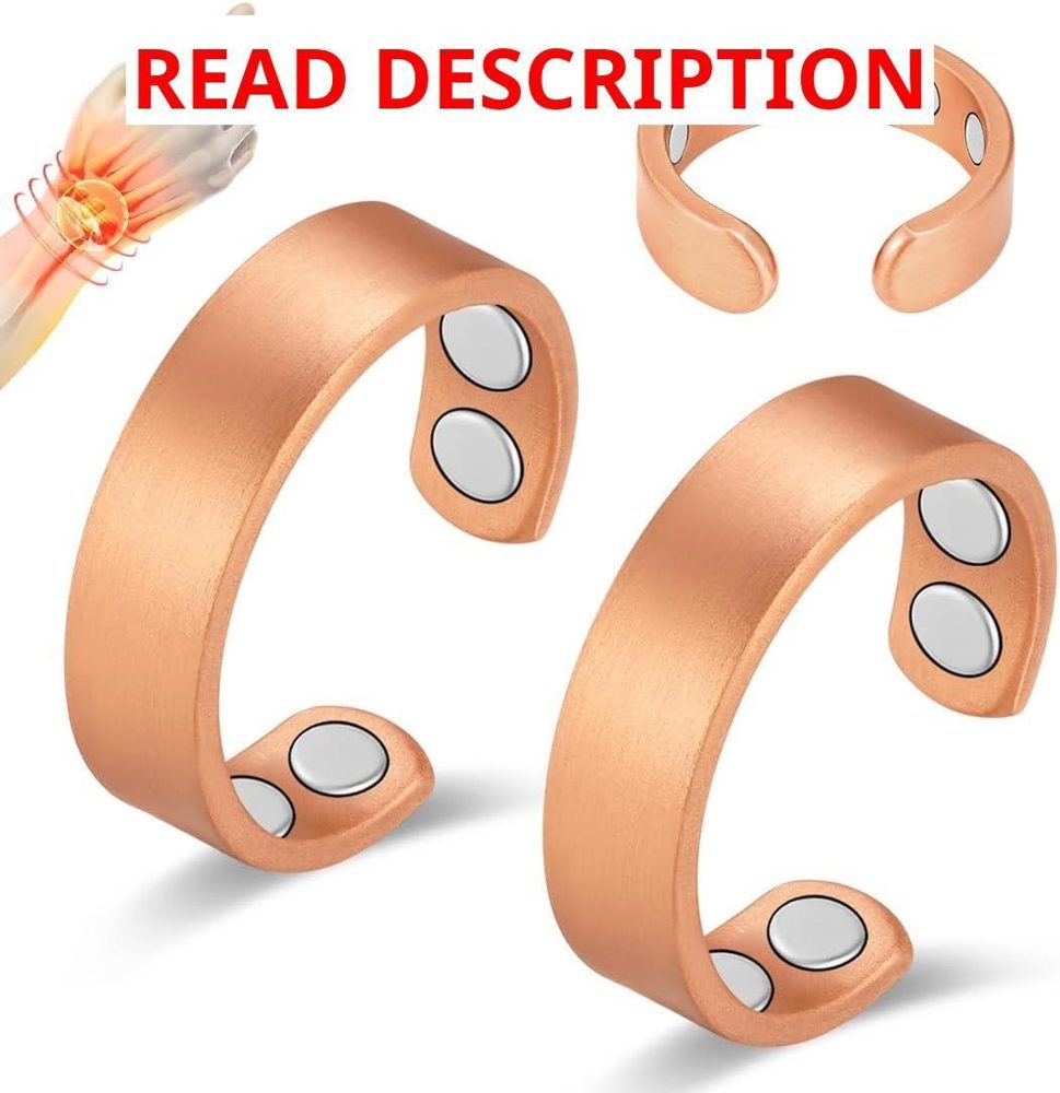 Vicmag Copper Magnetic Rings 2Pcs 3800G