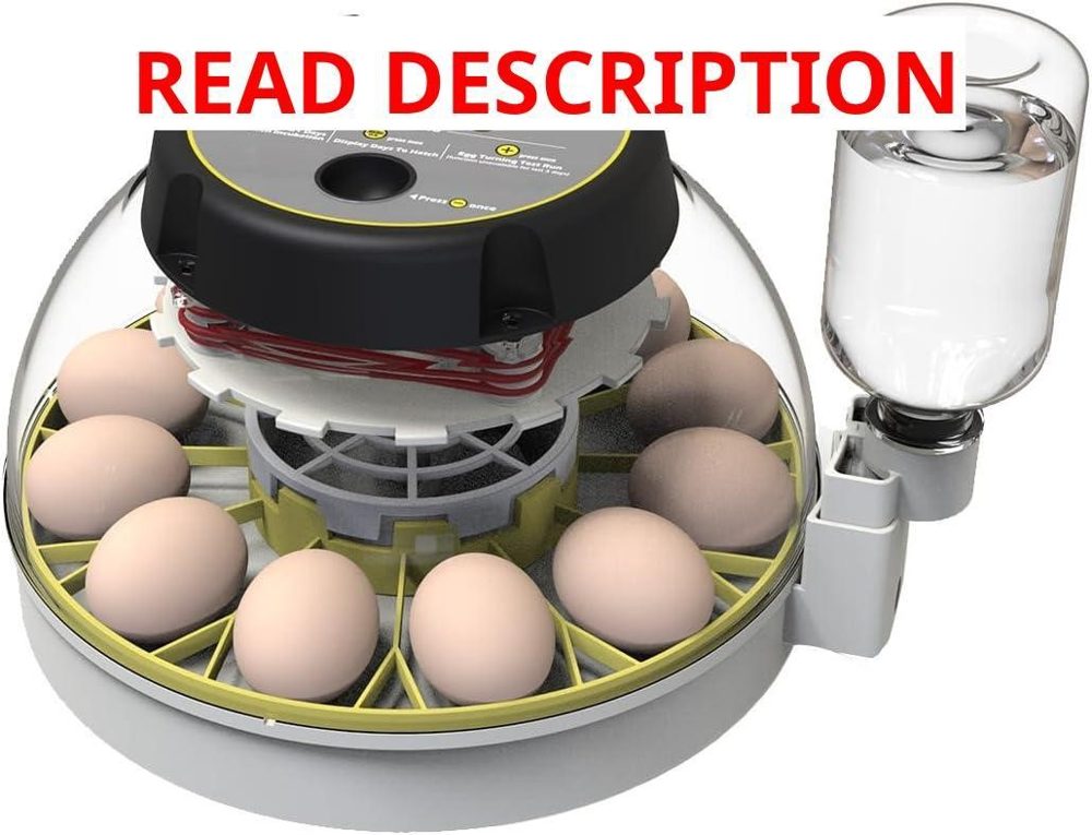 KEBONNIXS 12 Egg Incubator with Humidity