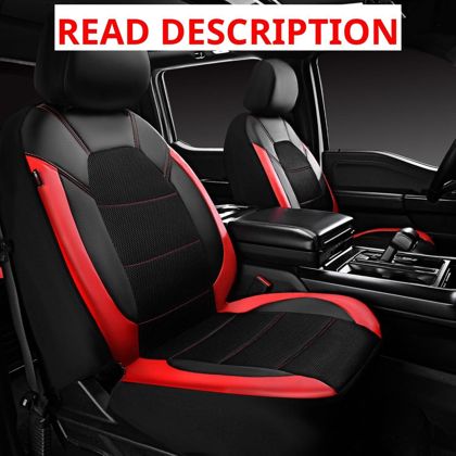 CAR PASS Leather Front Seat Covers 2 Pack