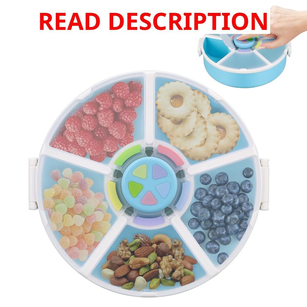 Pawtong Snack Rotator Box 5 Compartments Blue