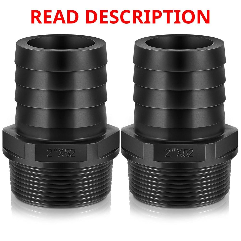 Pool Barbed x NPT Male Adapter (2" 2 Pcs)