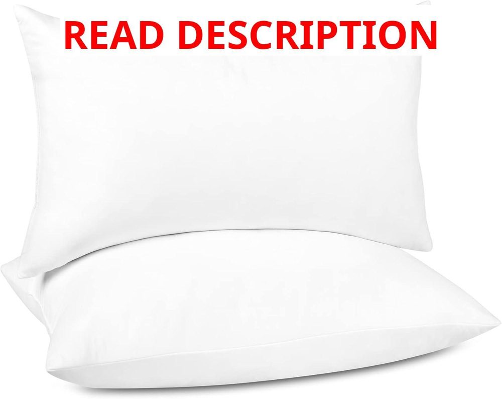 puredown Lumbar Pillow Inserts 12x20 (2) White