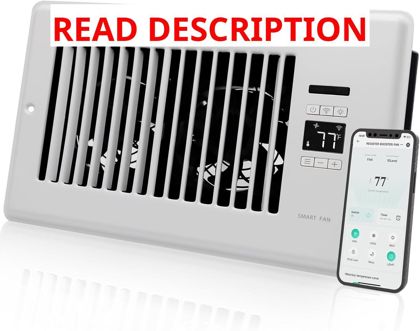 2026 Quiet Register Booster Fan for 6x10 vents