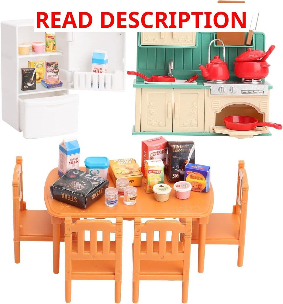 Dollhouse Furniture Set for Kids 3+ Kitchen